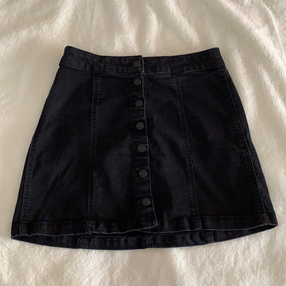 Black Jean Skirt